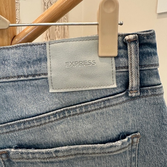 Express High Rise Straight Ankle Jeans Medium Wash Women’s 4L - Picture 4 of 6